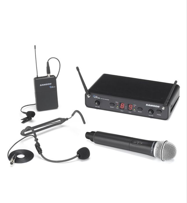 Set nou original Samson Concert288 microfon si lavaliera/headset wireless.