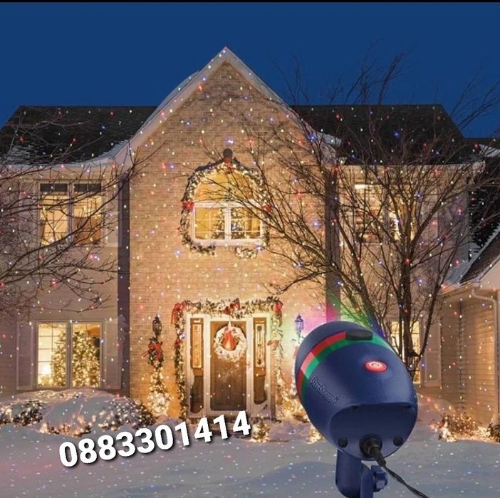 Коледен прожектор Лазерен фенер Star Водоустойчив