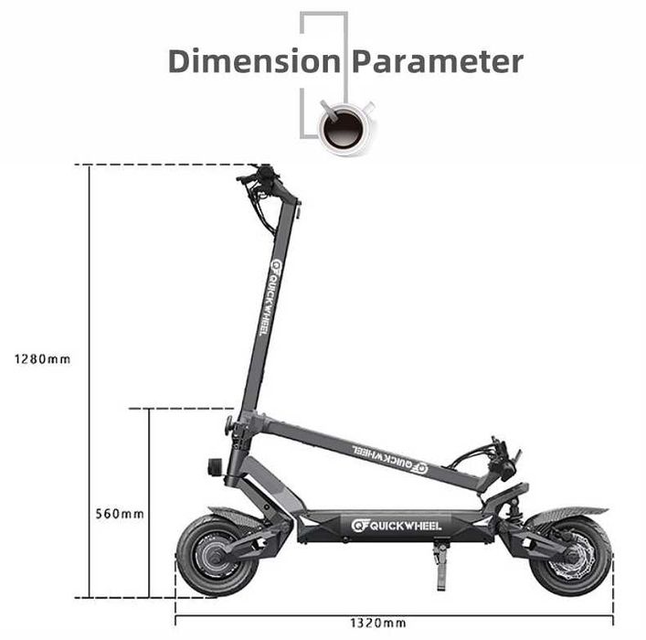 Електрическа тротинетка скутер 72V 2*1500W с два мотора