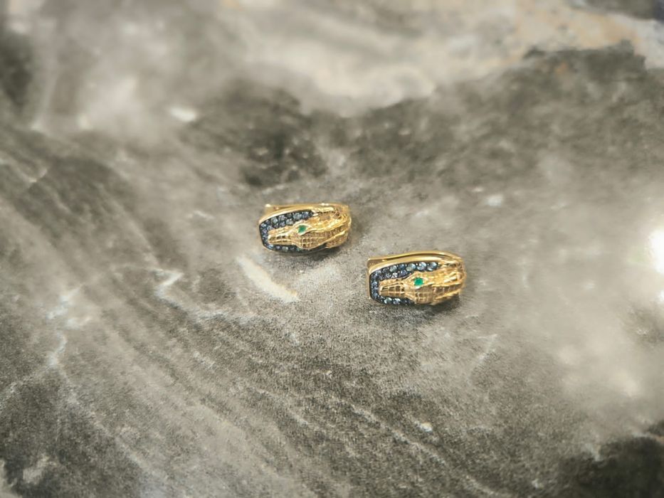 Золотые серьги 585 проба Sokolov