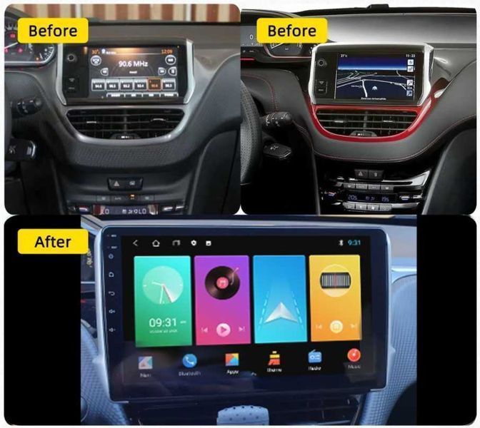 Peugeot 2008, 208, 2012 - 2019 - 9'' Навигация Android, 8826