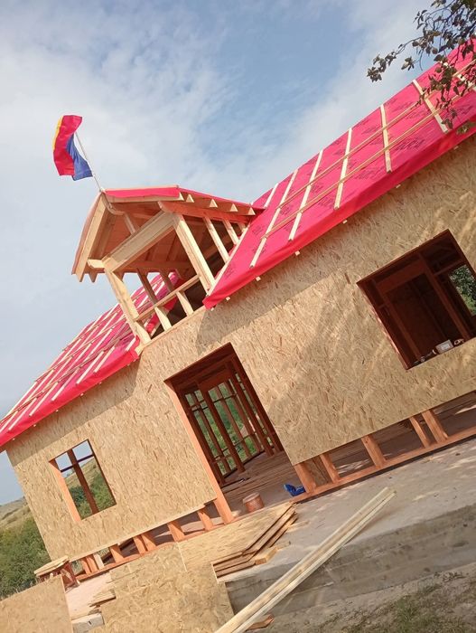 Vand casa modulara  cabana tip A frame din lemn uscat și tratat