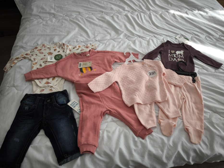 Lot 4 ținute bebeluș noi 3-6 luni (62-68 cm) – 100 lei