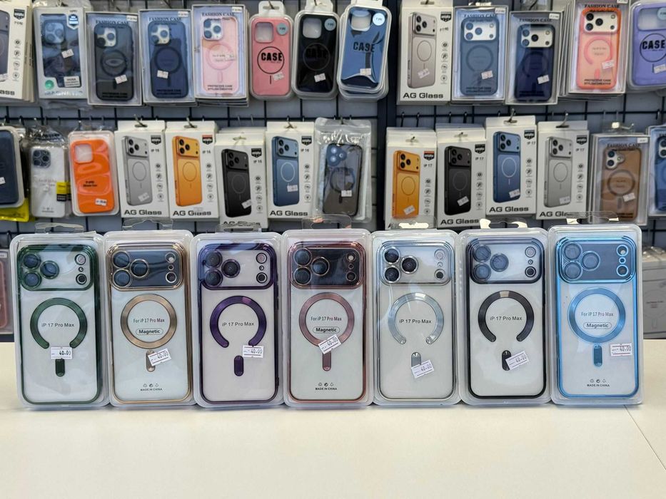 Husa TPU Luxury MagSafe , folie, cablu, încărcător iPhone 17 Pro Max