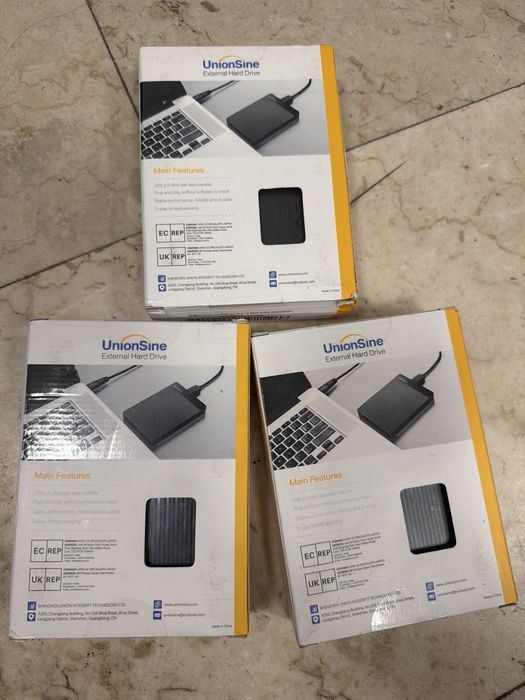Hdd extern 500gb sau 1tb nou sigilat model unionsine datapocket hd2510 usb 3.0 windows mac linux