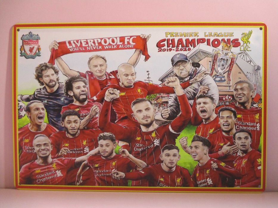 2 Метални Табели-Картини-Liverpool-Premier League Champions-2020/2025