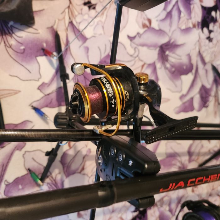 Сигнализатори със стойка две въдици на диамант на един риболов  4 либр