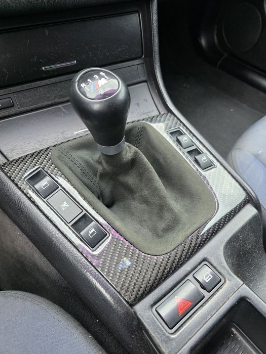 Volan BMW E46 M Original + Trim schimbător Carbon Real