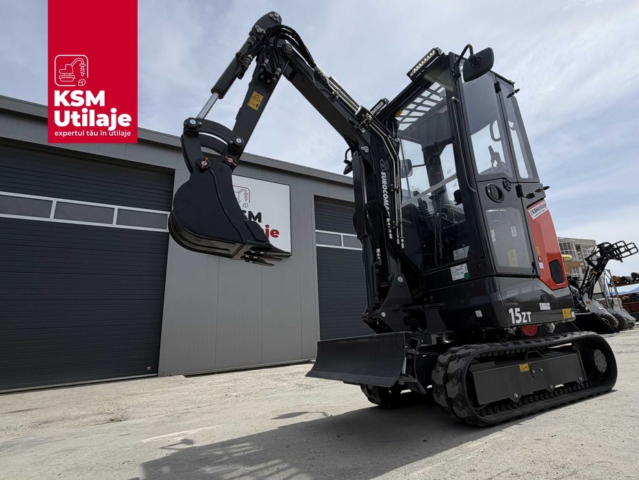 Mini Excavator Eurocomach 15ZT (1.8t) | Coadă Zero, Ecartament Variabil, Hidraulică Bosch Rexroth | Utilaj Nou, Leasing B2B KSM Utilaje