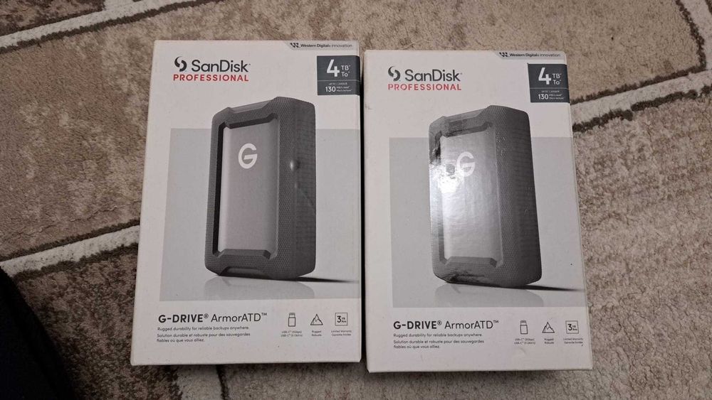 Hard extern, SanDisk, Professional G-DRIVE ArmorATD de  4 TB - extern