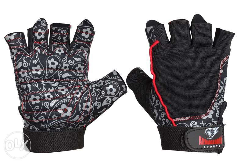 Дамски Фитнес Ръкавици Flower Black