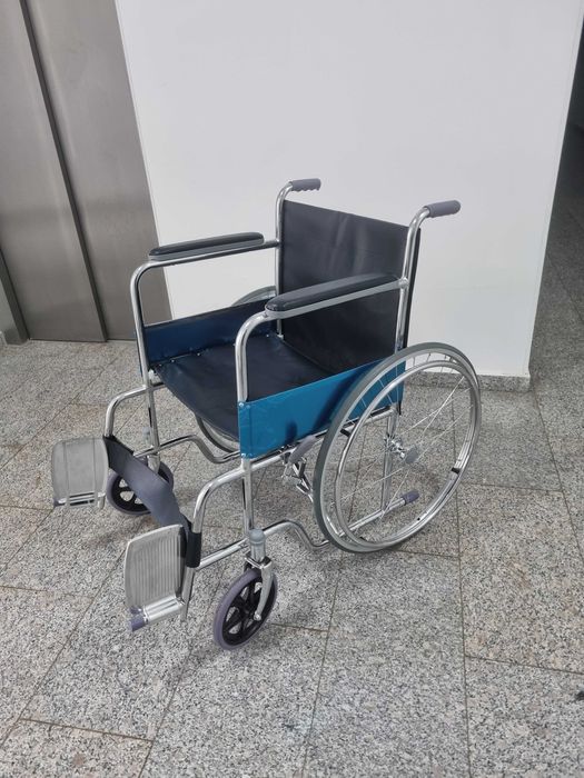 Scaun cu Rotile din Otel, Sezut 46 cm, Plibabil, 110 Kg, Dr Happy