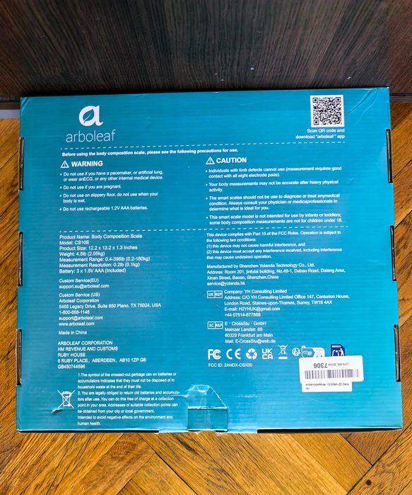 Arboleaf Smart Body Composition Scale/ смарт кантар