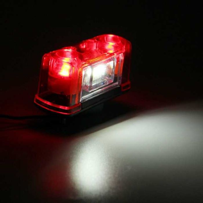LED плафон за регистрационен номер 12V 24V – Бяла и червена светлина