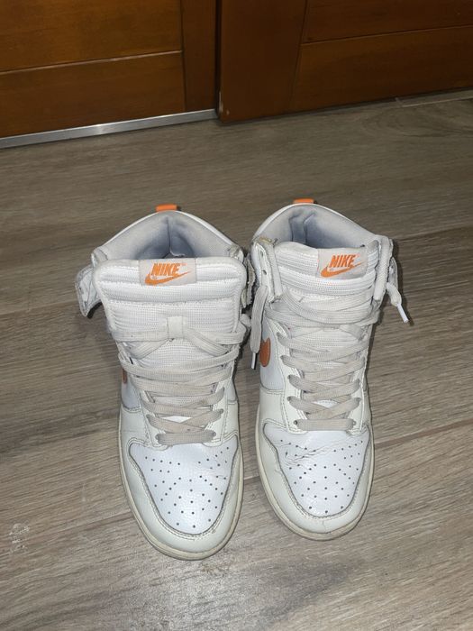 dunk uri high alb si portocaliu