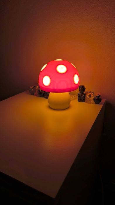 Lampa noptiera ciupercuta rosie (led)
