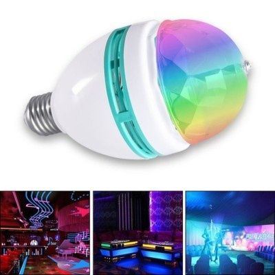 Bec rotativ multicolor, cu efect disco, LED, 3W