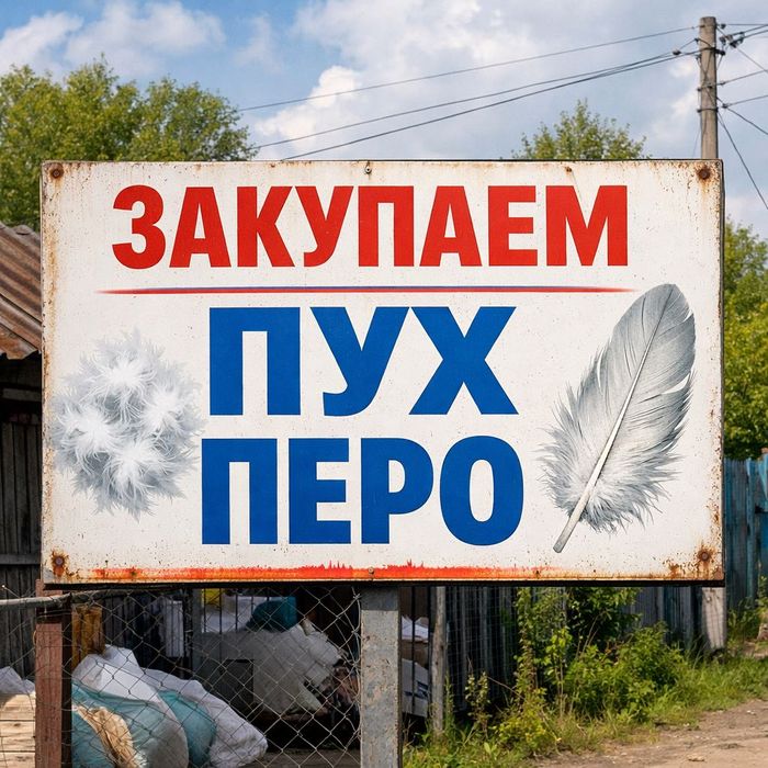 пух перо утинное гусинное