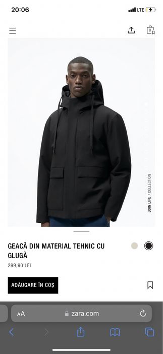 Geaca Zara Man toamna-Iarna marimea S