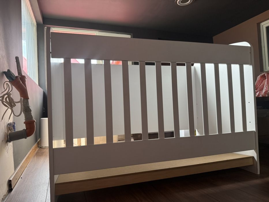 Детска кошара бяла детско легло