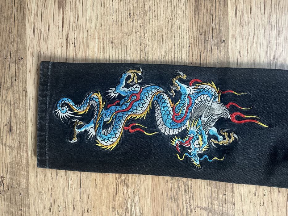 Дънки Ed Hardy Dragon Flame Straight Leg Denim Trousers Jeans