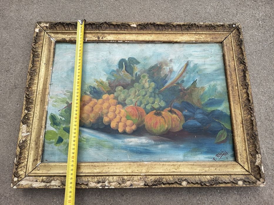 Tablou Vechi Din Anul 1916 Semnat De Un Pictor Român