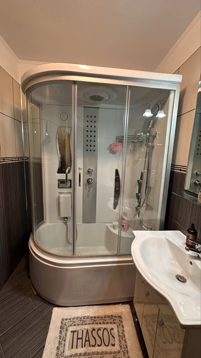 Cabină duș premium 140x80 cu hidromasaj, radio și cadă adâncă