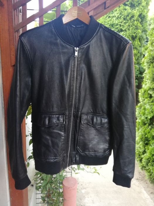 Geaca piele Zara Man M bomber
