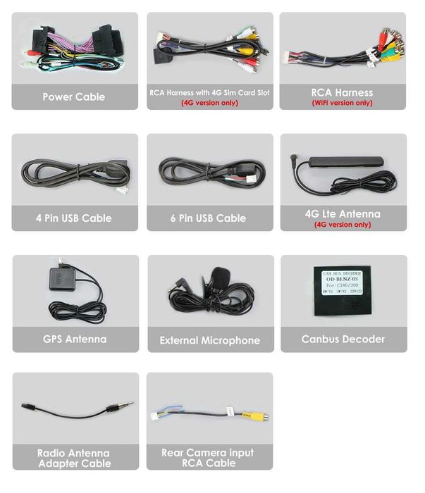 Мултимедия 9" ANDROID 14 за MERCEDES C Class W204 S204 GPS CARPLAY