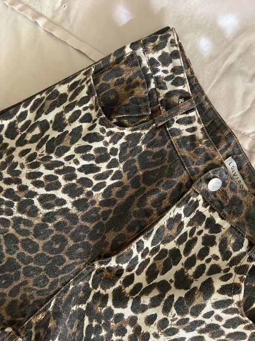 Леопардови  дамски дънки