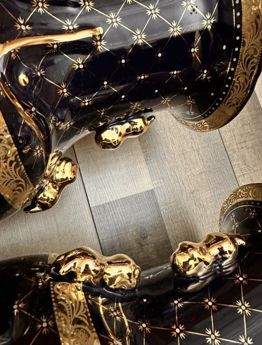 Ваза китайская 4-шт. Мадонна 24к ручная работа