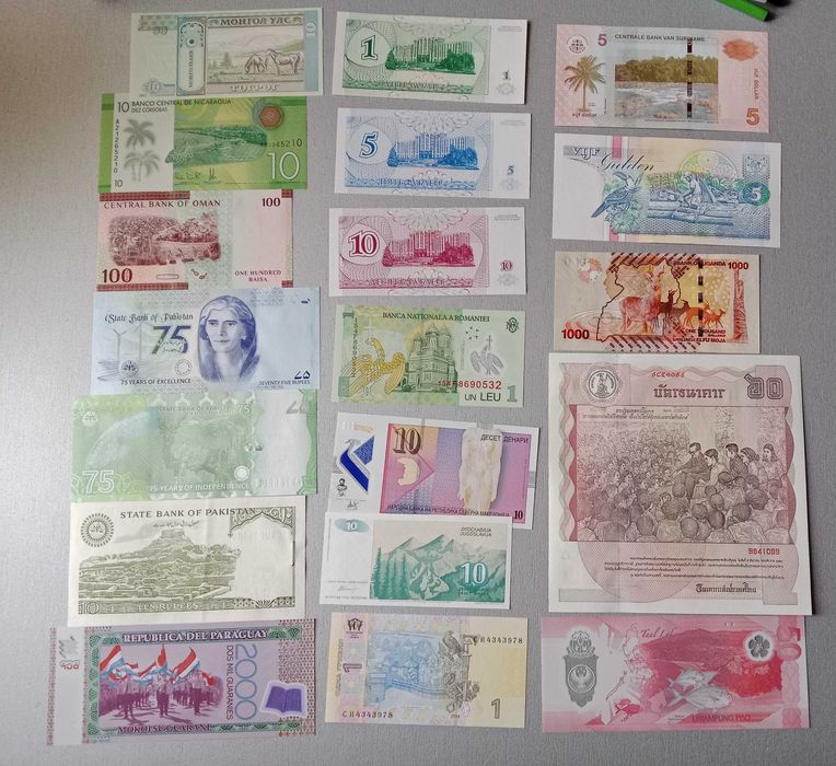 Продам банкноты разных стран, состояние UNC
