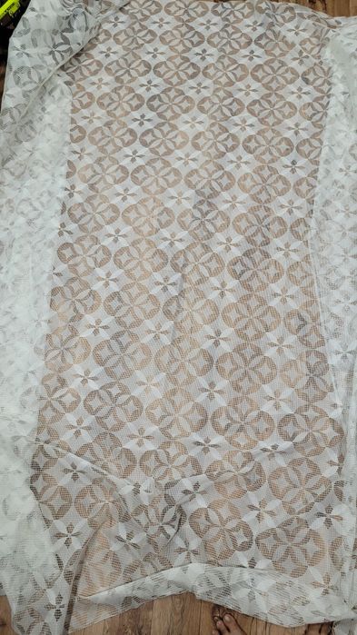 Тюль белая плотная