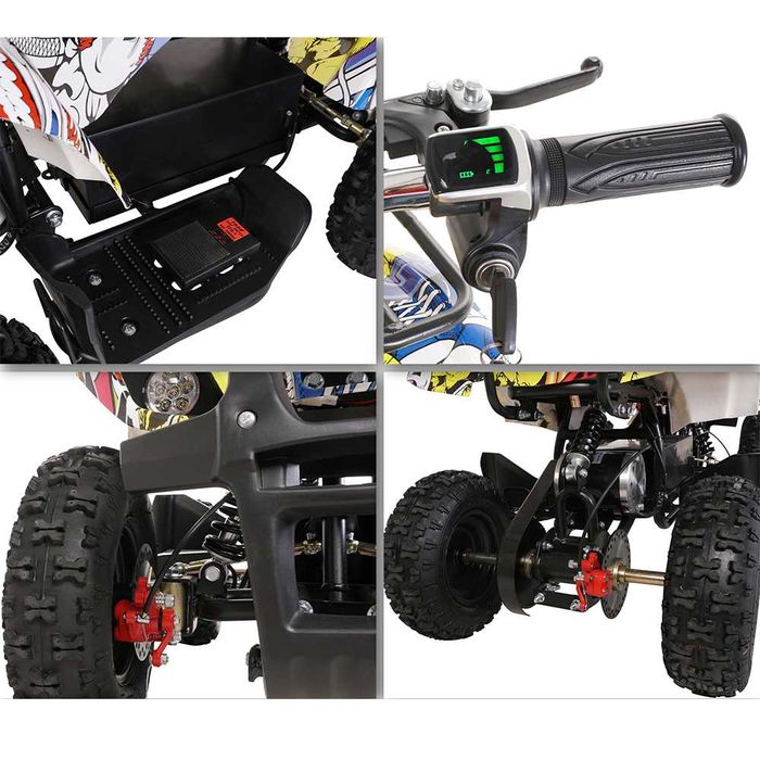 Atv electric copii Torino Graffiti 6" 1000w 36v rosu