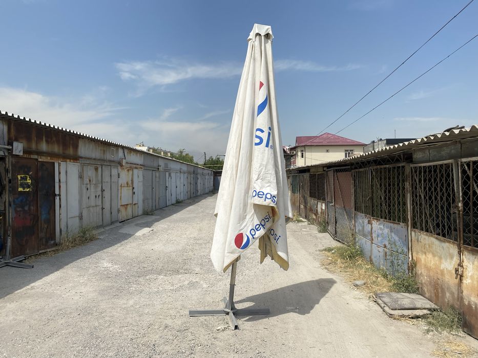 * большие садовые зонты 4х4 из нержавейки