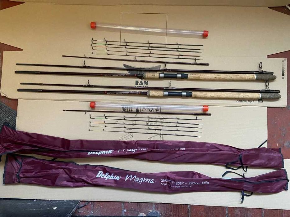 Lanseta Magma Short Feeder I 3,3 M/100 gr+5varfuri/set x 2 buc-Delphin