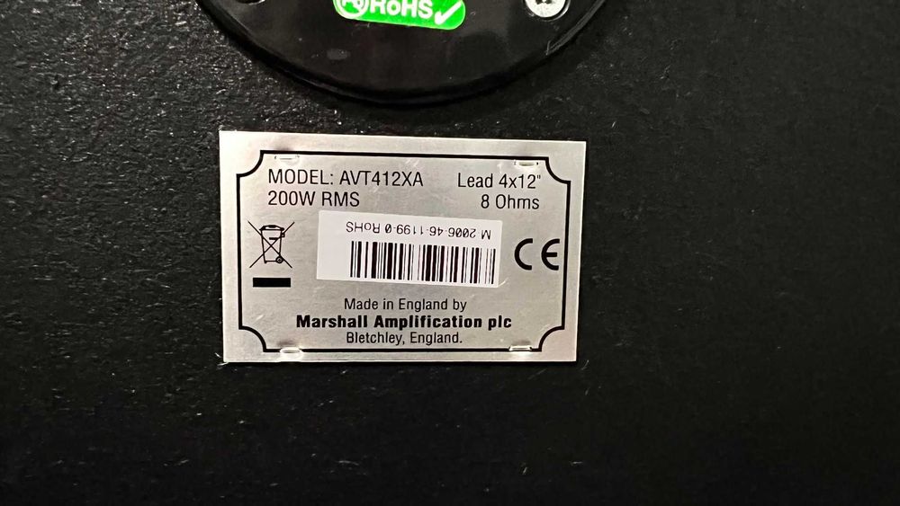 Cabinet Marshall AVT412XA made in England