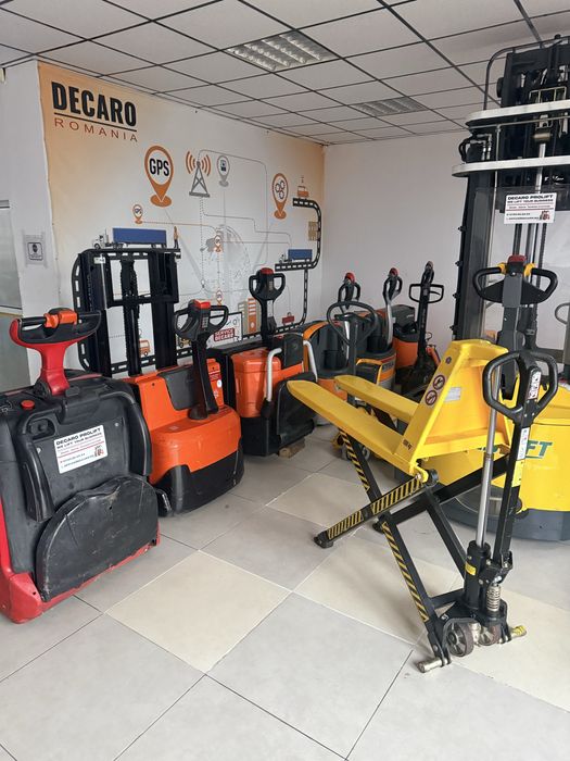 Transpaleta cu catarg si pietonala, liza electrica