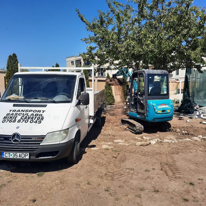 Miniexcavator/Picon/Transport Basculabil de inchiriat