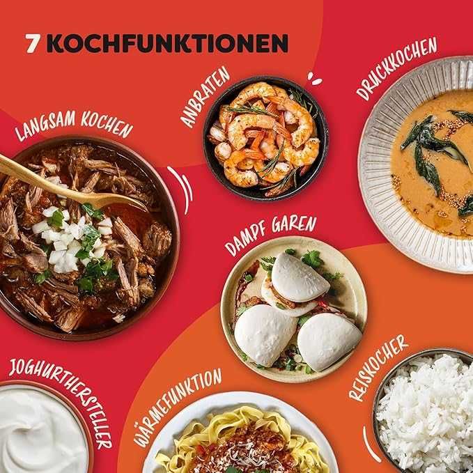 Мултикукър Instant Pot Duo 8л, 1200W, 13 автоматични програми, 37,6x33,5x35,6см