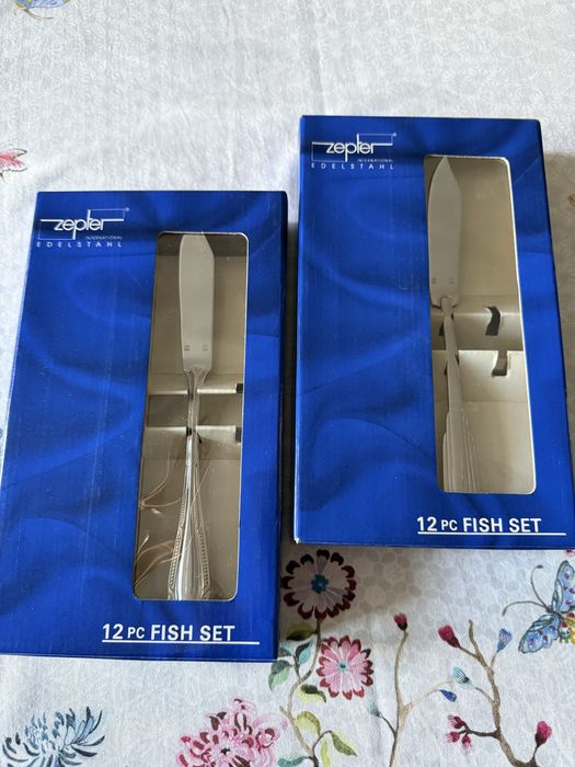 Цептер. Zepter. Рыбный сет. Подстаканники.