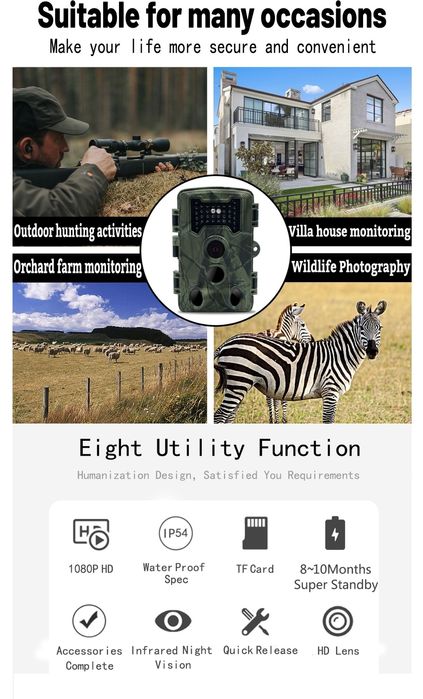 Camera Vanatoare Hunting Supraveghere Securitate 16MP Full HD