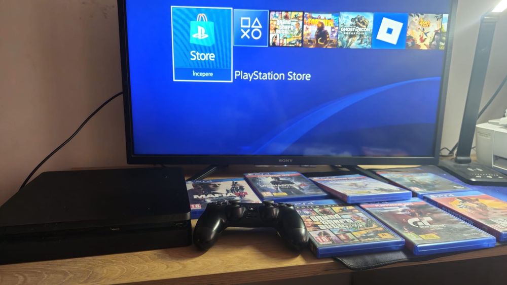 PlayStation 4 slim 1tb+jocuri exclusive+1 controller