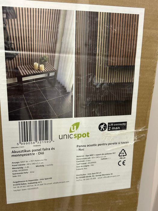 Panou riflaj acustic pentru perete si tavan