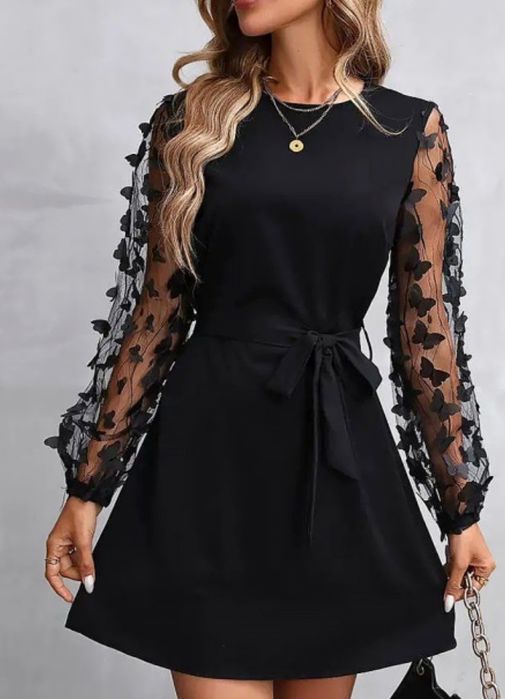 Дамска черна рокля