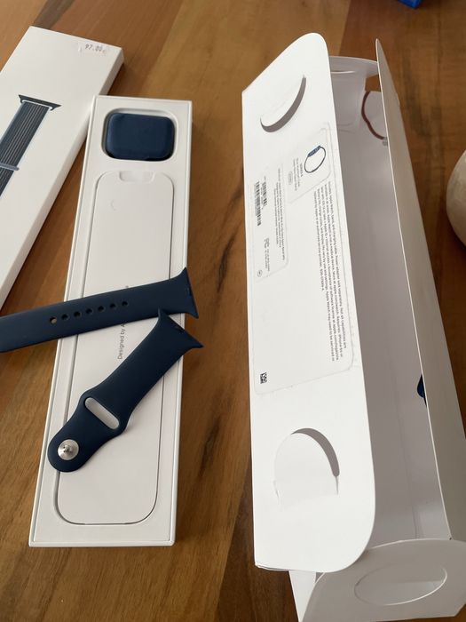 Apple watch seria 6, 44 mm blue alu Dp navy sport band GPS