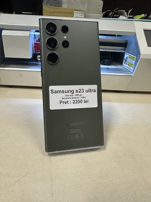 Samsung s23 ultra / 256 gb / impecabil / garantie / folie sticla cadou