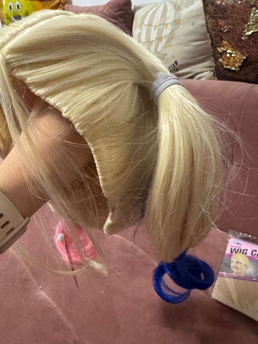 Peruca NOUA Harley Quinn, cu eticheta si accesorii