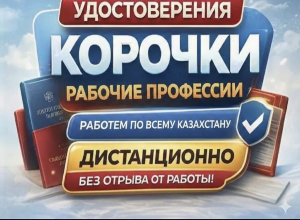 Удостоверения по профессии за 1 день