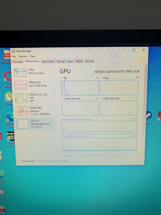 Vand pc gaming i3 9100F gtx 1060 8gb ram